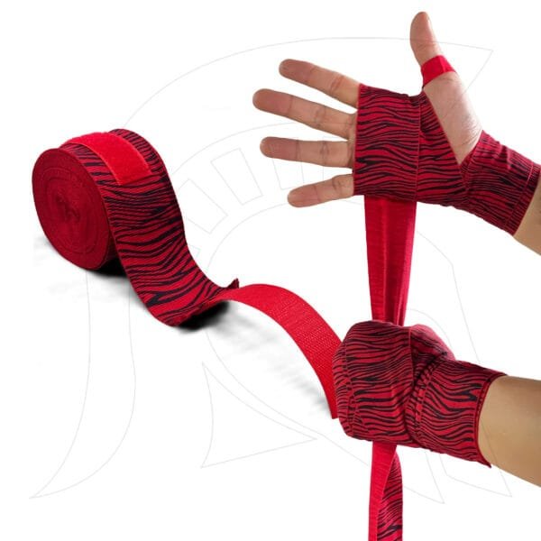 VENDA PARA MANO - ROJA TEXTURA POLIESTER
